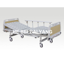 a-71 Movable Double-Function Manual Hospital Bed with ABS Bed Head